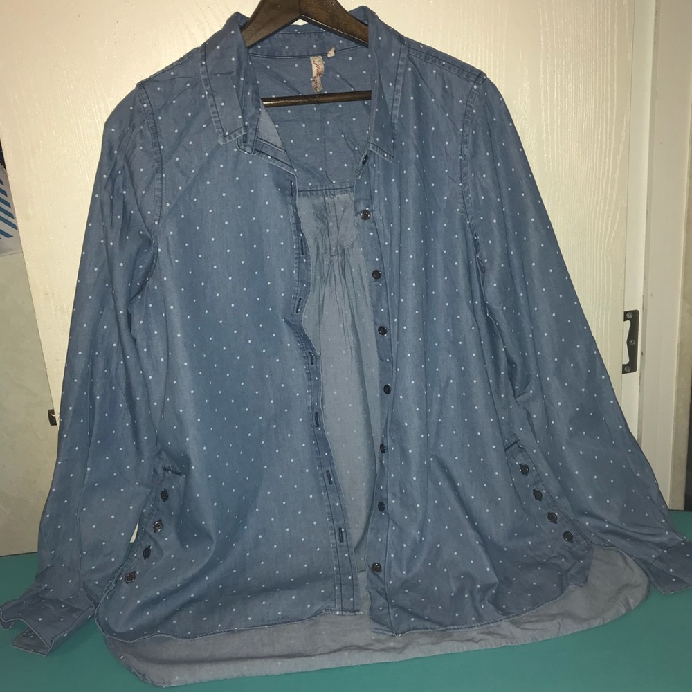 Red Camel Polka Dot Jean Shirt